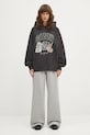 Памучен суичър GANNI Isoli Oversize Animals сив T4270
