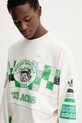 Хлопковая кофта adidas Originals Court Crew бежевый JW0149
