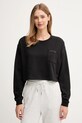 Calvin Klein Underwear hanorac de bumbac uni negru LV00QS7516