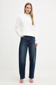 Twinset sweter z domieszką wełny 252LL3EAA biały AW25