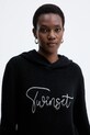 Twinset sweter z domieszką wełny czarny 252LL3EAA