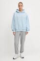 Бавовняна кофта P.E Nation Surge 253H116 блакитний AW25