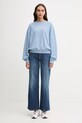 Tommy Hilfiger bluza bawełniana WW0WW48269 niebieski AW25