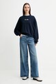 Tommy Hilfiger bluza bawełniana WW0WW48269 granatowy AW25