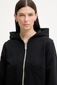 HELIOT EMIL bluza rozpinana z kapturem damska bawełniana czarny AW25.W.13.085.BLK01