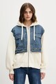 Desigual bluza TRUCKER z kapturem beżowy 25WWSK06
