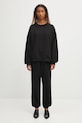 Βαμβακερή μπλούζα Fiorucci Cash and Carry Print Relaxed Crewneck W02FPSCR188CJ01BK01 μαύρο