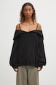 MM6 Maison Margiela hanorac de bumbac uni negru S52GU0244.M25014.900