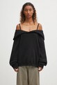 MM6 Maison Margiela bluza bawełniana z kapturem czarny S52GU0244.M25014.900
