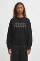 Бавовняна кофта MM6 Maison Margiela візерунок чорний S52GU0248.M25025.900
