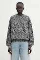 Anine Bing bluza bawełniana miles wzorzyste szary A.08.11404