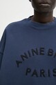 Anine Bing bluza bawełniana jaci granatowy A.08.11722