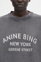 Anine Bing bluza bawełniana miles szary A.08.11728