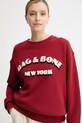 Rag & Bone bluza czerwony RE0E25FT3VW