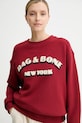 Rag & Bone bluza czerwony RE0E25FT3VW