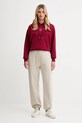 Calvin Klein bluza LV044D204G bordowy AW25