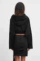 Clothing Rick Owens DRKSHDW cotton sweatshirt Cropped Hooded Tunic DS02E7236.RIG black