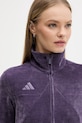 adidas bluza welurowa Tiro fioletowy JM1816