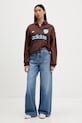 adidas Originals bluza bawełniana Footie Sweat JZ0879 brązowy AW25