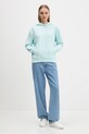 Βαμβακερή μπλούζα adidas All Szn French Terry JV7347 τιρκουάζ AW25