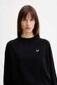 Fred Perry sweter bawełniany czarny K1117