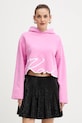 Karl Lagerfeld bluza aplikacja różowy A4W20039