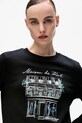 Βαμβακερή μπλούζα Karl Lagerfeld A4W20065 μαύρο AW25