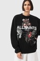 Ρούχα Βαμβακερή μπλούζα AllSaints ANIA W144JD μαύρο