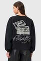 Βαμβακερή μπλούζα AllSaints REEL βαμβάκι μαύρο W020JD