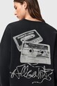 Βαμβακερή μπλούζα AllSaints REEL W020JD μαύρο NC25