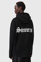 Βαμβακερή μπλούζα AllSaints SAINT μαύρο W140JD