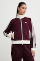 adidas Originals bluza welurowa Velour bez kaptura bordowy KS0400