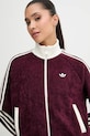 adidas Originals bluza welurowa Velour bordowy KS0400
