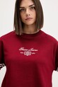 Βαμβακερή μπλούζα Guess Jeans μπορντό W5BQ25.KCYM1