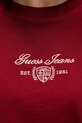 Βαμβακερή μπλούζα Guess Jeans W5BQ25.KCYM1 μπορντό