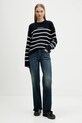Guess Jeans sweter bawełniany W5BR03.Z3HM1 granatowy AW25