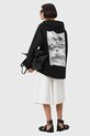 Βαμβακερή μπλούζα AllSaints ETTI μαύρο W054JD
