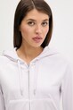 Juicy Couture bluza welurowa fioletowy JCWAS225306