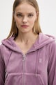 Кофта из велюра Juicy Couture фиолетовой JCWAS225306