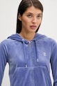 Juicy Couture bluza welurowa fioletowy JCWAS225306