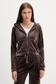 Juicy Couture bluza welurowa brązowy JCWAS225306