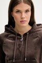 Juicy Couture bluza welurowa JCWAS225306 brązowy