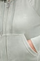 Velúrová mikina Juicy Couture JCWAS225306 sivá