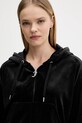 Juicy Couture bluza welurowa czarny JCWAS225310