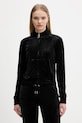 Juicy Couture bluză din velur imprimeu negru JCWCT225308