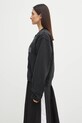 Pamučna dukserica Martine Rose Shrunken Zip Up Crew 670JS01002CW crna AW25