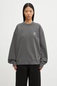 Carhartt WIP bluza bawełniana W' Nelson Sweatshirt gładkie szary I029537.89GD