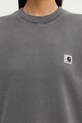 Carhartt WIP bluza bawełniana W' Nelson Sweatshirt szary I029537.89GD