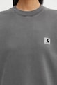 Bavlněná mikina Carhartt WIP W' Nelson Sweatshirt šedá I029537.89GD