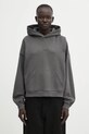 Carhartt WIP hanorac de bumbac W' Hooded Benton Sweat cu gluga gri I034512.87GD